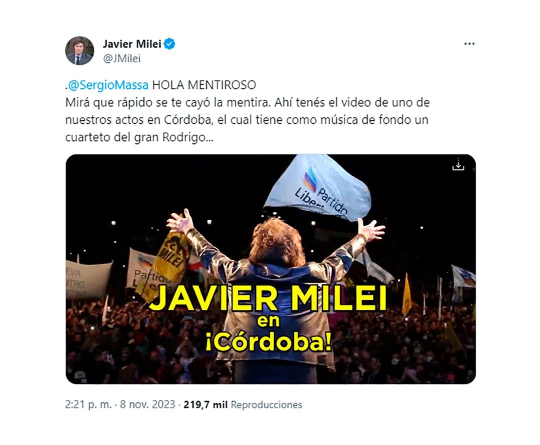 Sergio Massa acusó a Javier Milei de menospreciar el cuarteto y se