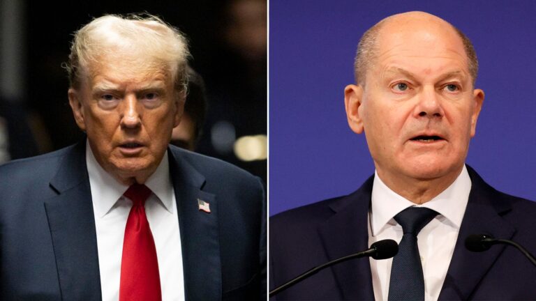 Donald Trump y Olaf Scholz se comprometieron a trabajar juntos por la paz de Europa