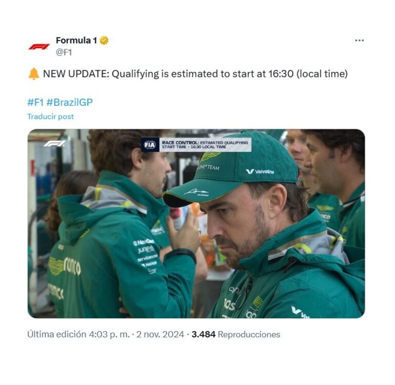 Tras quedar 12° en la Sprint, Franco Colapinto participará en la clasificación: la sesión está demorada por una tormenta