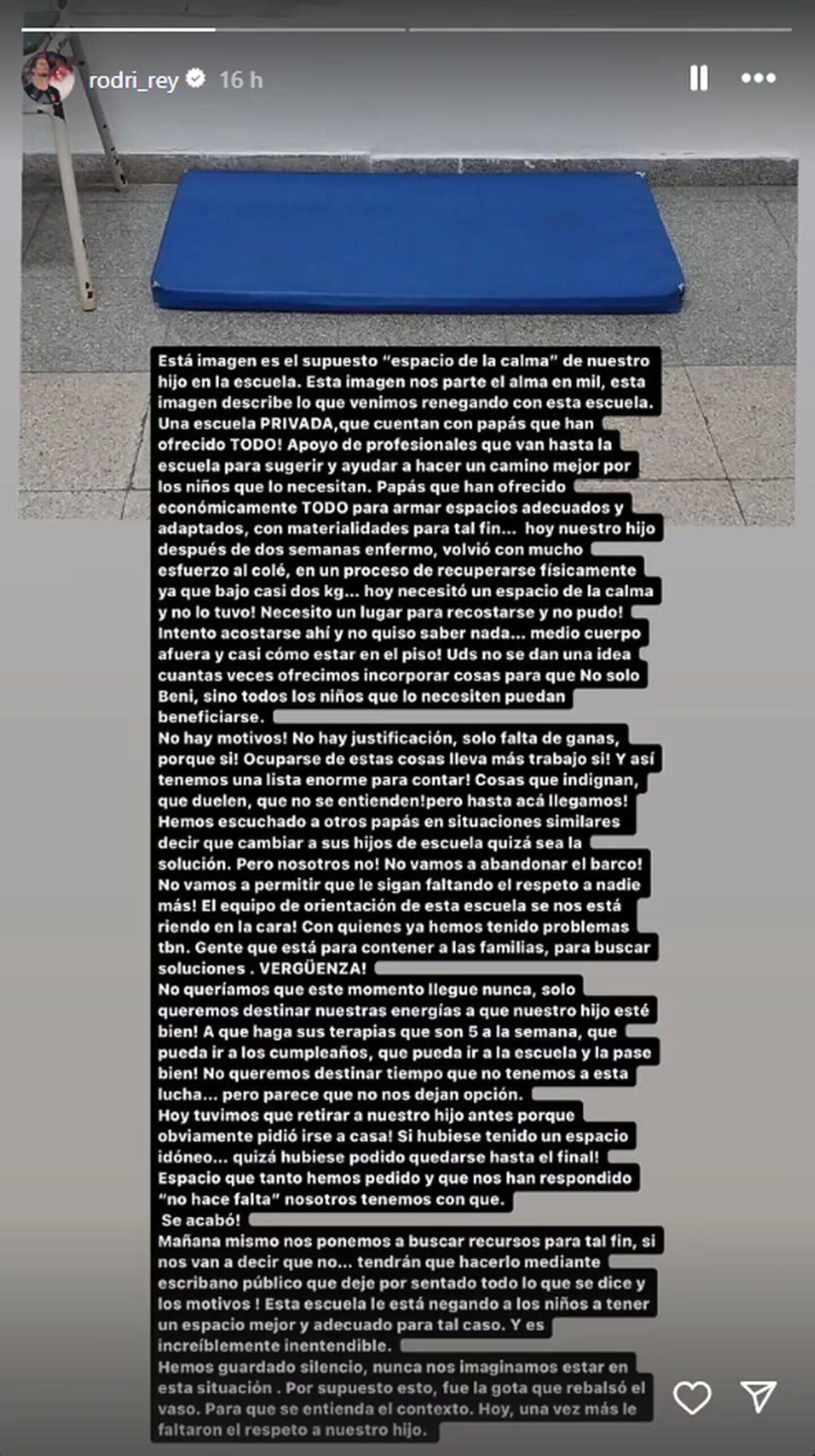 El arquero de Independiente Rodrigo Rey denunció que el colegio no le quiere renovar la matrícula a su hijo con autismo