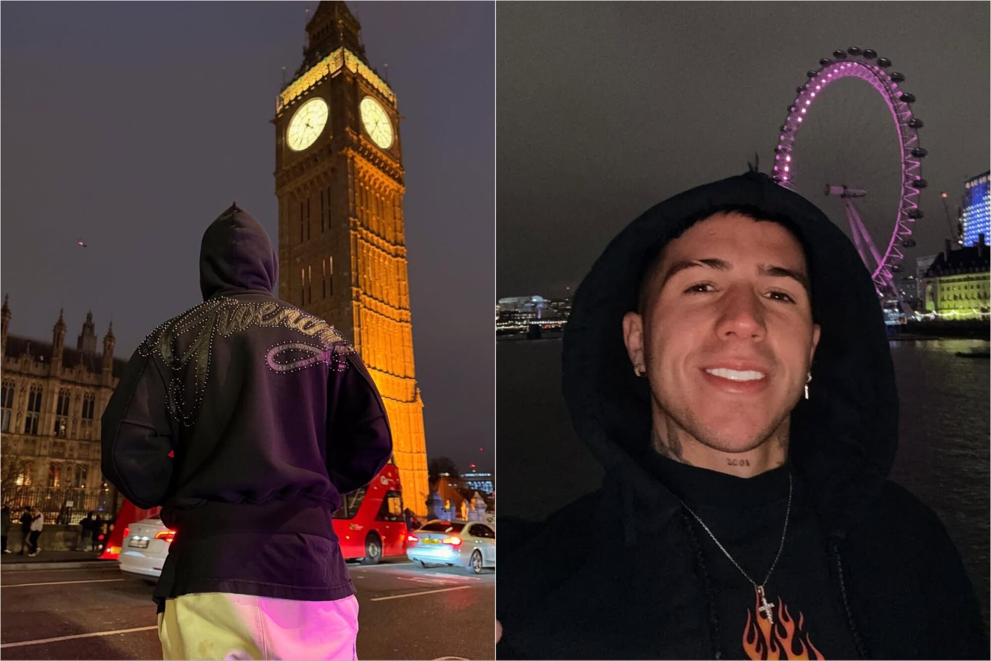Enzo Fernández se camufló en Londres y salió a pasear por la ciudad: las mejores postales
