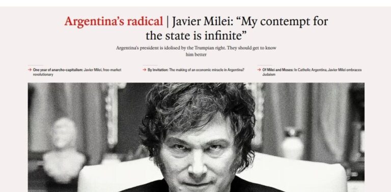La entrevista completa de Javier Milei en la tapa de The Economist: “Lijo es el único que es especialista en narcotráfico y narcoterrorismo” La entrevista completa de Javier Milei en la tapa de The Economist: “Lijo es el único que es especialista en narcotráfico y narcoterrorismo”