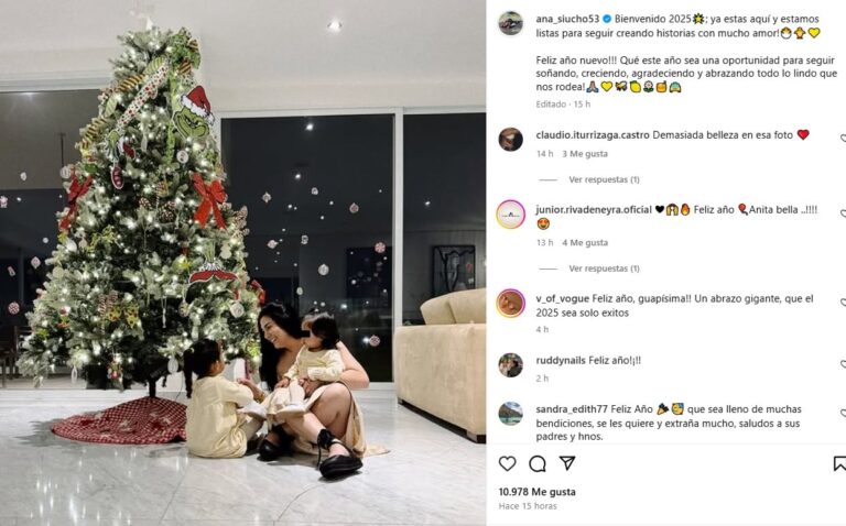 Ana Siucho recibió el 2025 sin Edison Flores, solo con sus hijas y hermanos