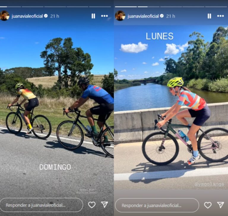 El álbum de fotos de las aventureras vacaciones de Juana Viale y Yago Lange: ciclismo, running y natación en el mar El álbum de fotos de las aventureras vacaciones de Juana Viale y Yago Lange: ciclismo, running y natación en el mar
