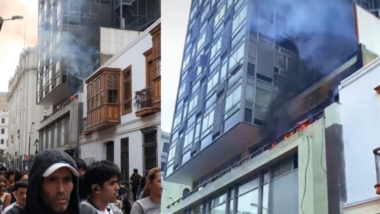 Controlan incendio en el Centro de Lima ocurre cerca a la Plaza San Martín: cuatro unidades de bomberos atendieron el siniestro Controlan incendio en el Centro de Lima ocurre cerca a la Plaza San Martín: cuatro unidades de bomberos atendieron el siniestro