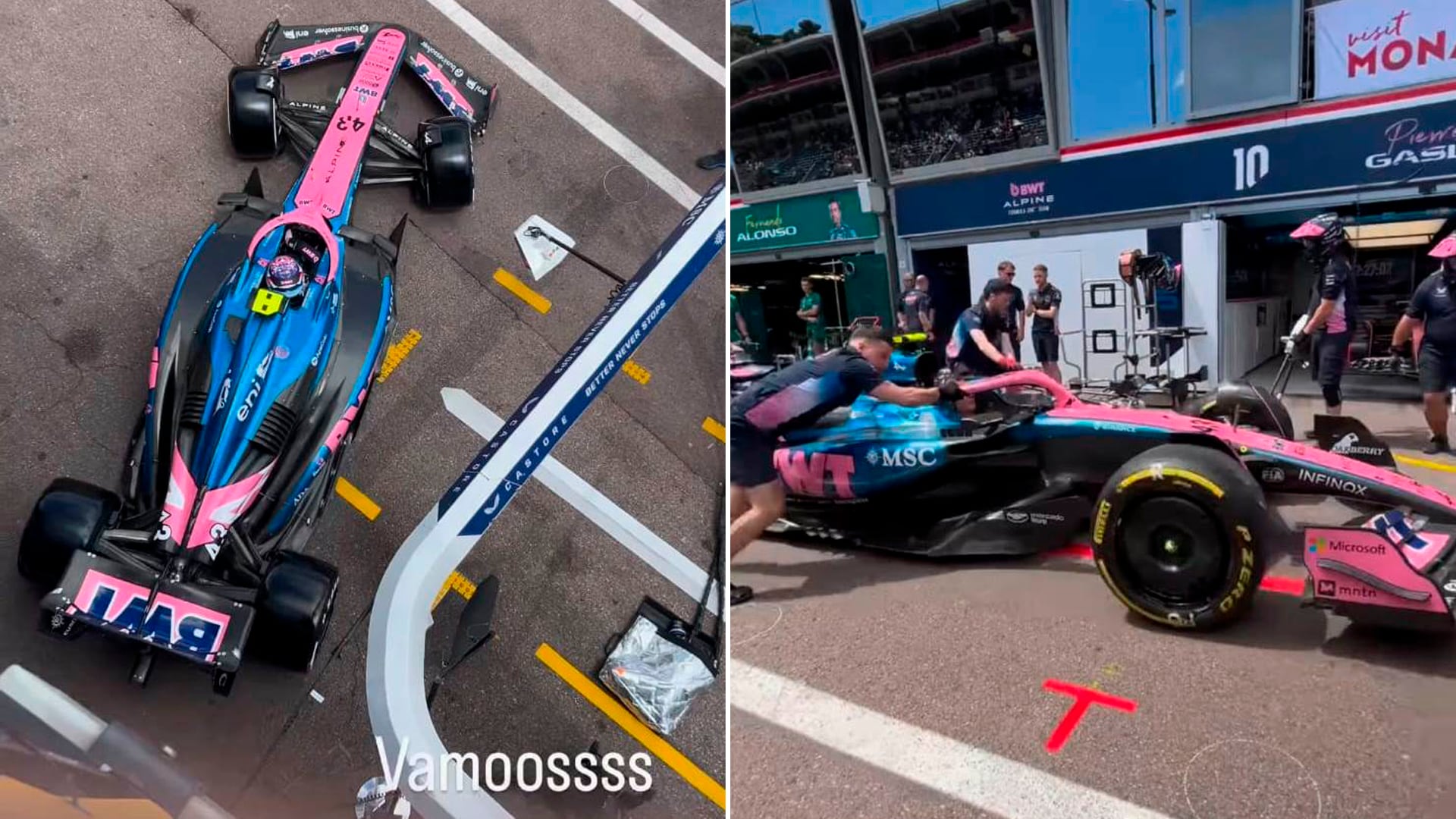 El simpático gesto de la madre de Colapinto en una de las paradas en boxes del piloto de Alpine