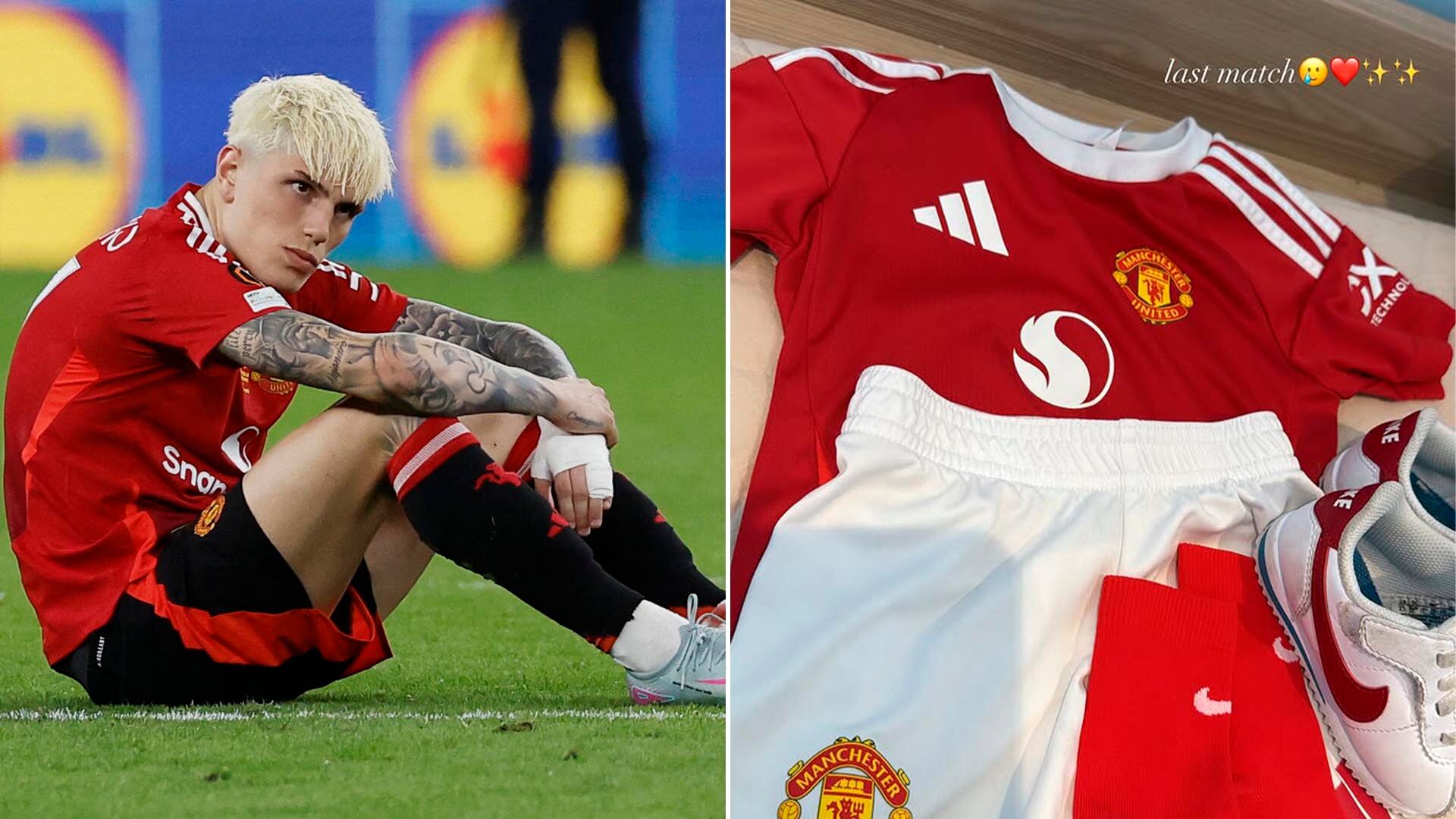 El sugestivo mensaje de la pareja de Alejandro Garnacho luego de que fuera borrado por el DT del Manchester United