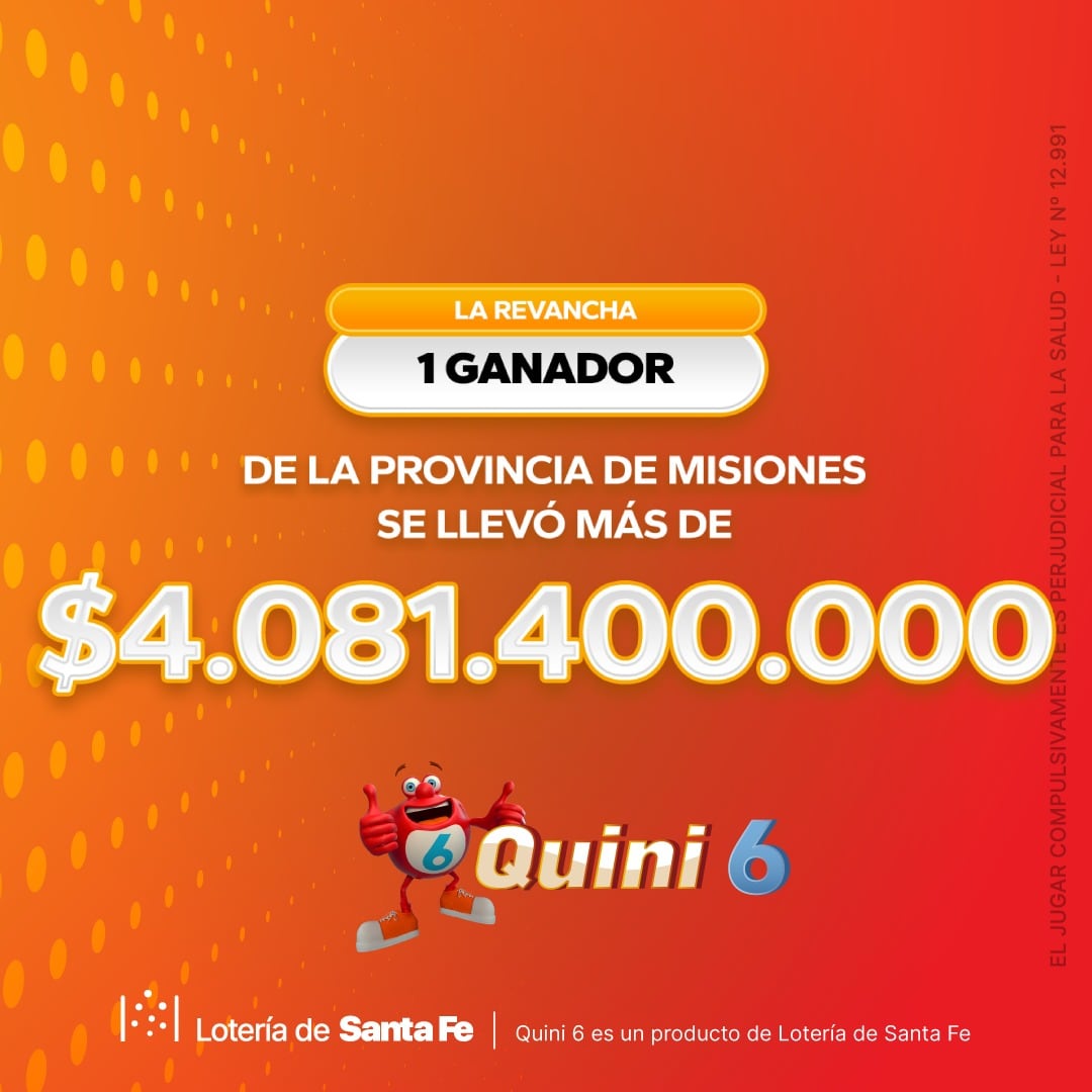 Ganó de $4000 millones en el Quini 6: cuáles fueron los números de la suerte del sorteo del domingo 4 de mayo