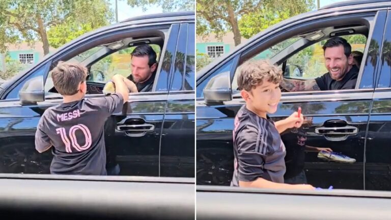 Lionel Messi sorprendió a un niño en las calles de Miami: el tierno gesto que se hizo viral