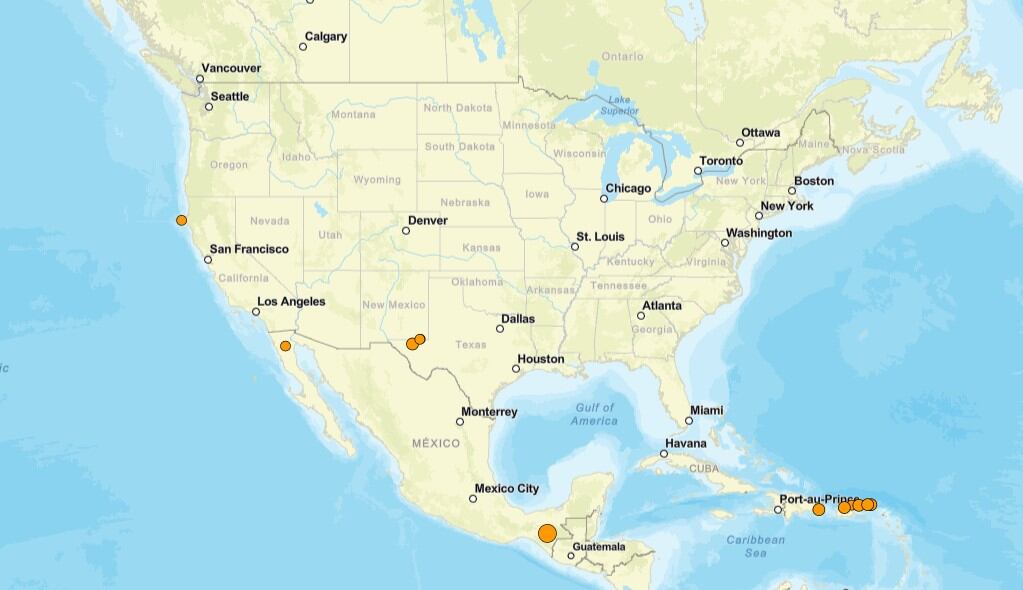 Último temblor hoy en EE.UU